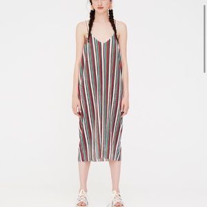 Pull & Bear Striped Midi Dress size Medium
